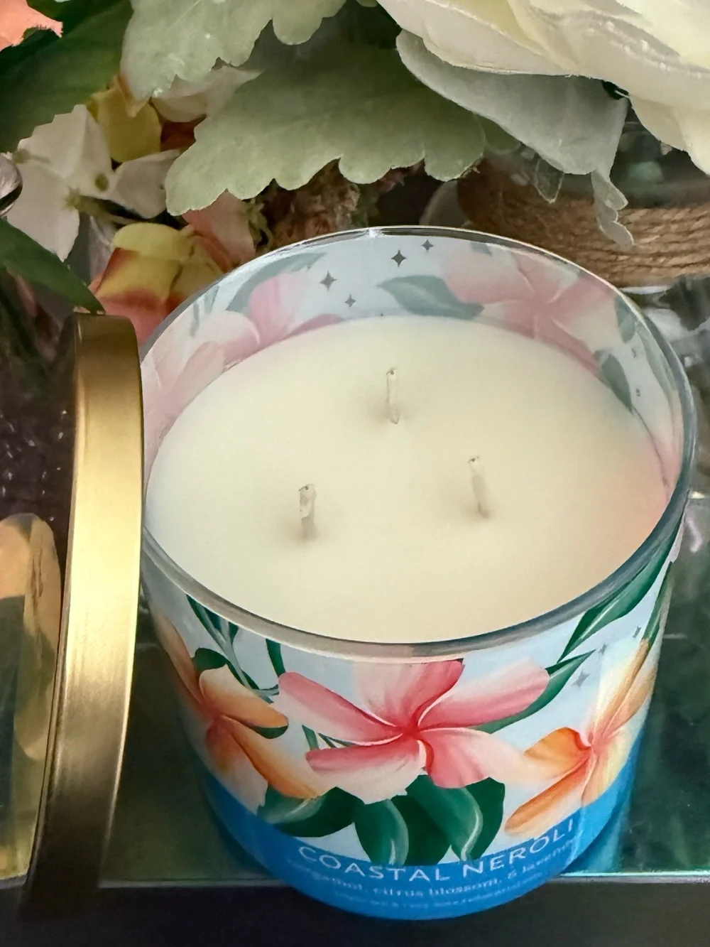 🆕🪷 DISTANT LANDS “COASTAL NEROLI” 3-WICK SCENTED SOY WAX CANDLE. BRAND NEW.